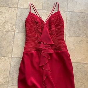 Beautiful full length red dress!